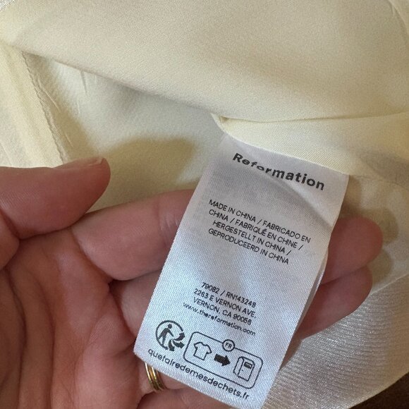 Reformation Mika Two Piece - Cream Size 4 - Picture 9 of 10